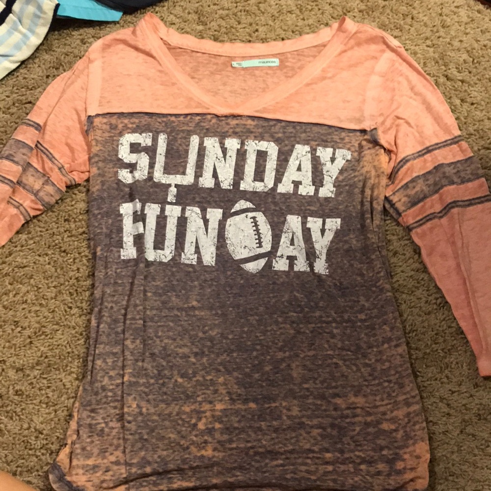 3/4 Length Sleeve Shirt! Sunday Funday!! 🏈